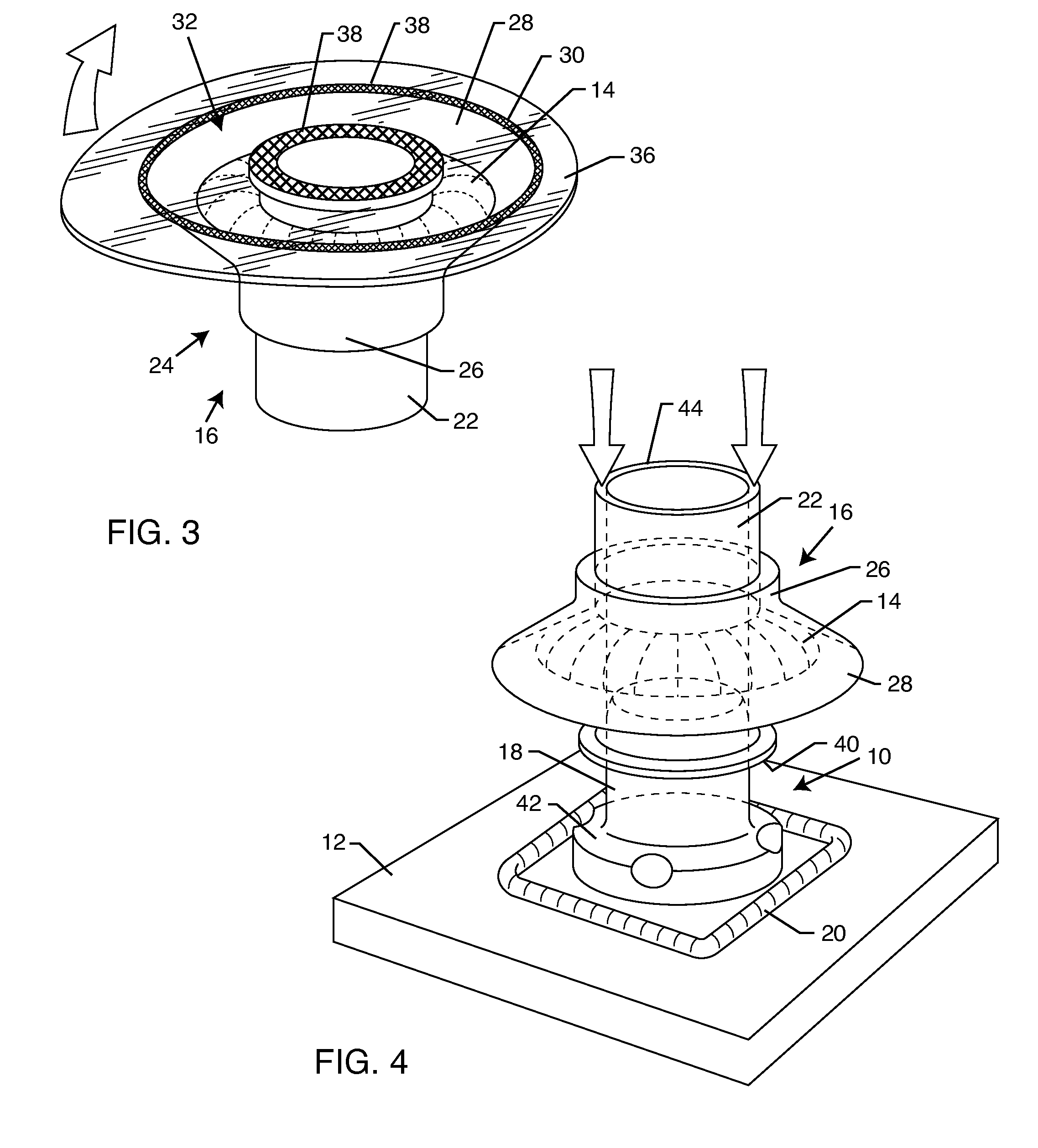 Sealant mold fixture for a domed cap