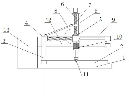 A positioning cutting device for processing decorative panels and its use method