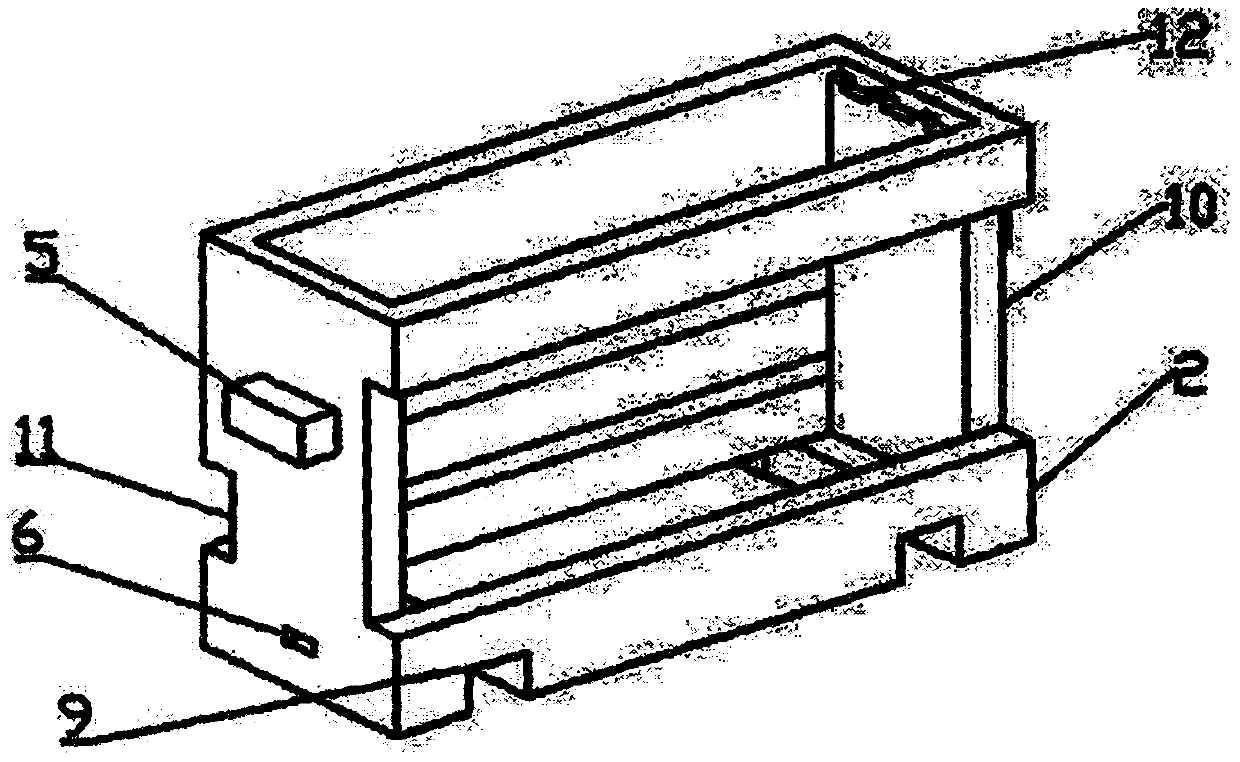 Tail band type feeding pollination bee observation box applied to facility crops