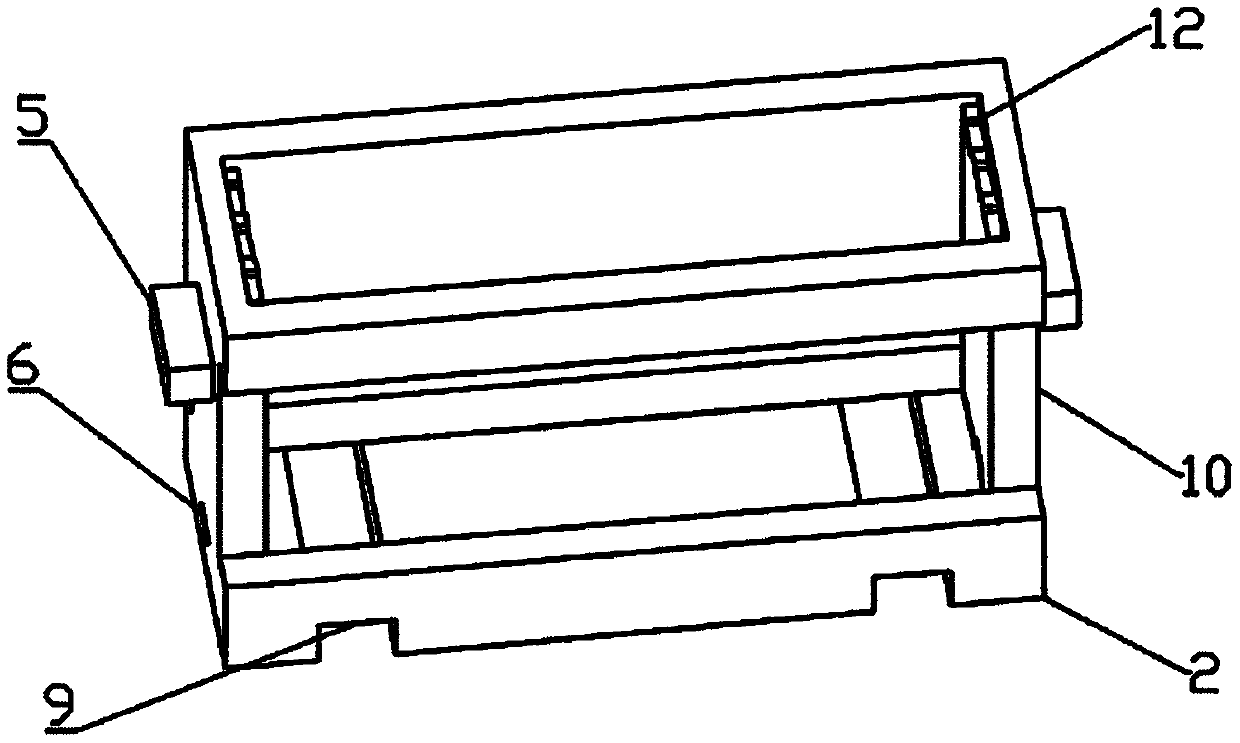 Tail band type feeding pollination bee observation box applied to facility crops