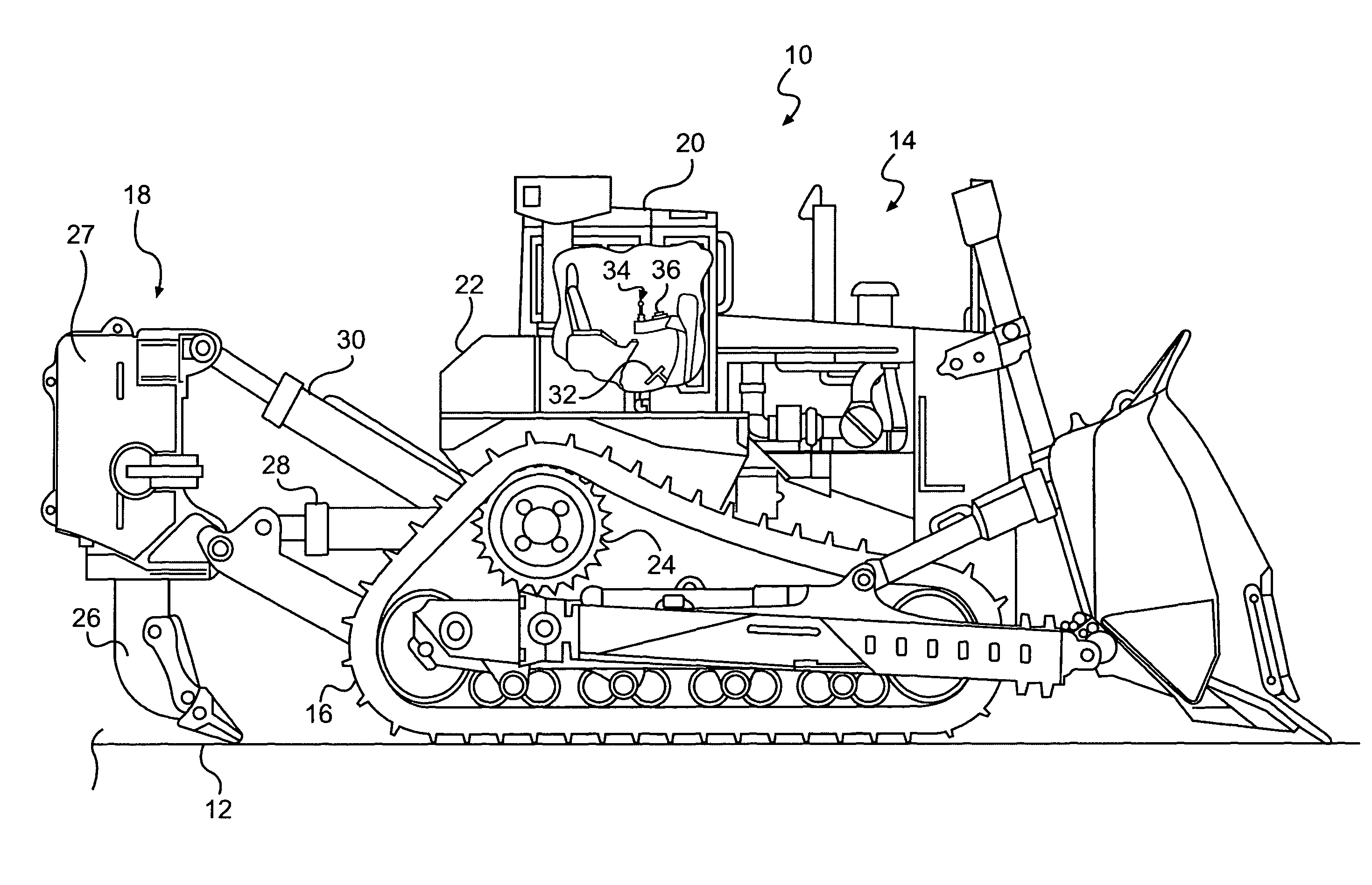 Ripper autodig system implementing machine acceleration control