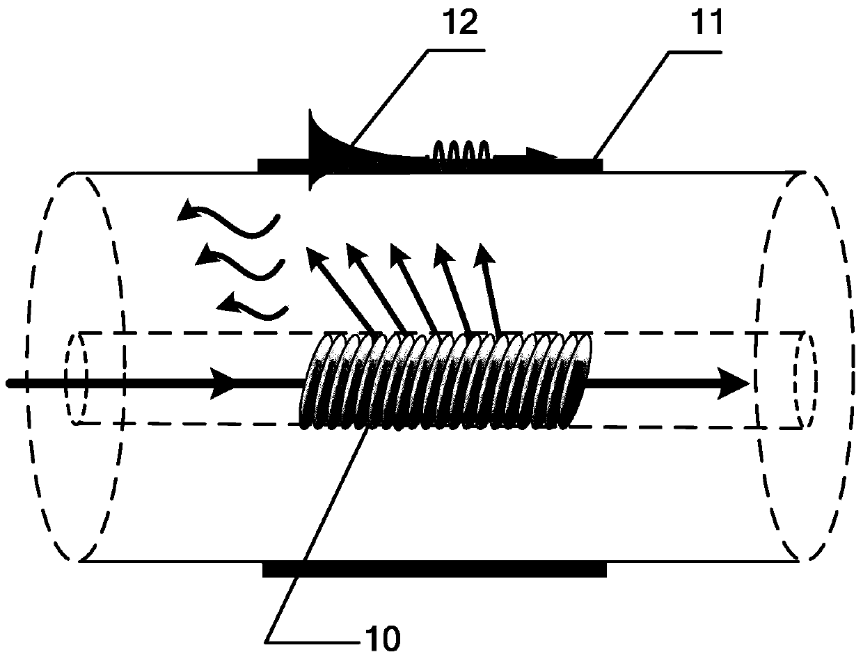 Plasma resonance tilted fiber grating sensor, detection system and method