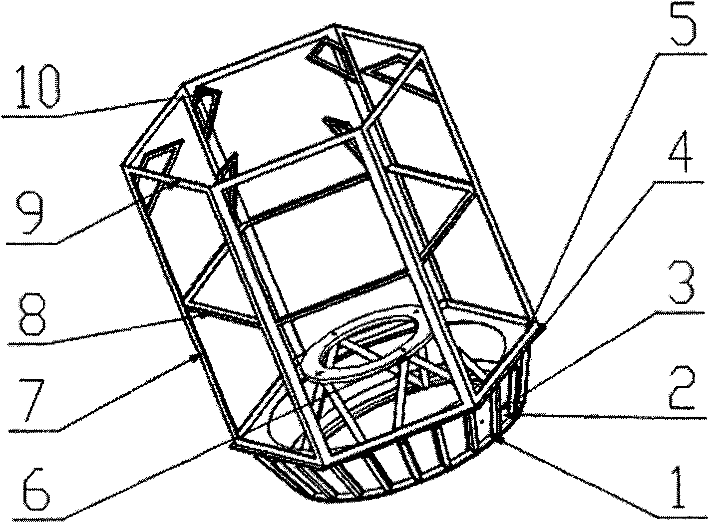 Spacecraft main bearing structure