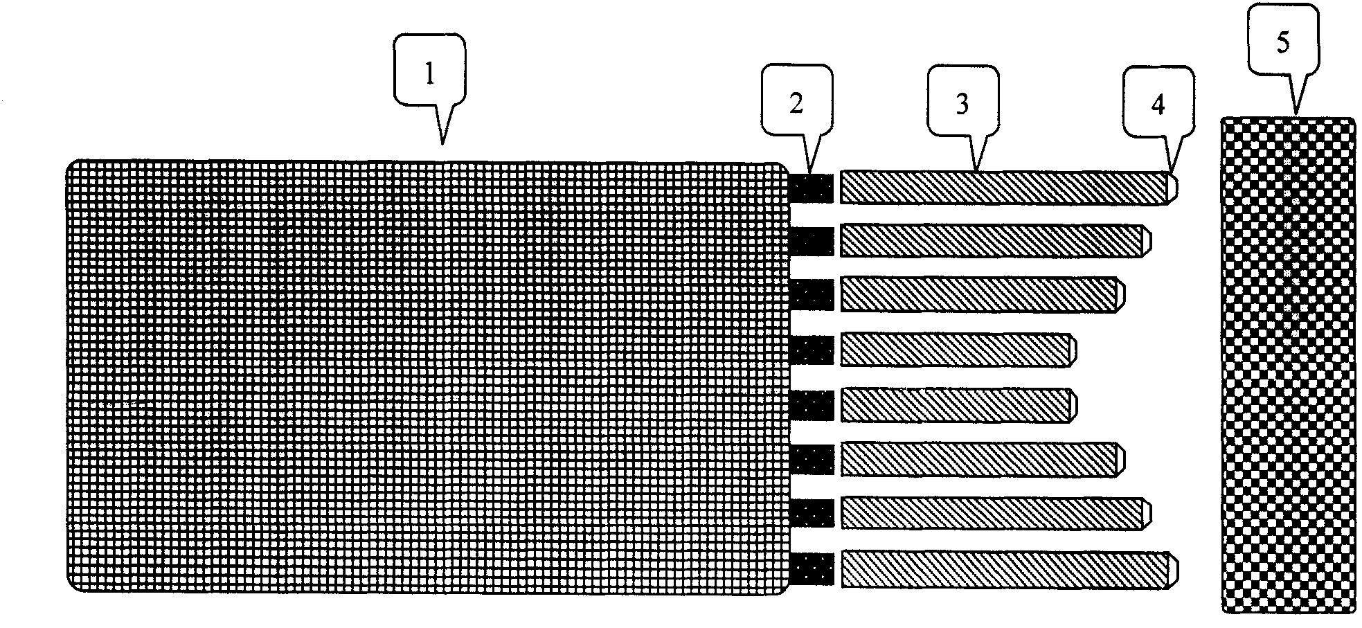 Combined thin-walled beam power absorbing method in trolley collision test