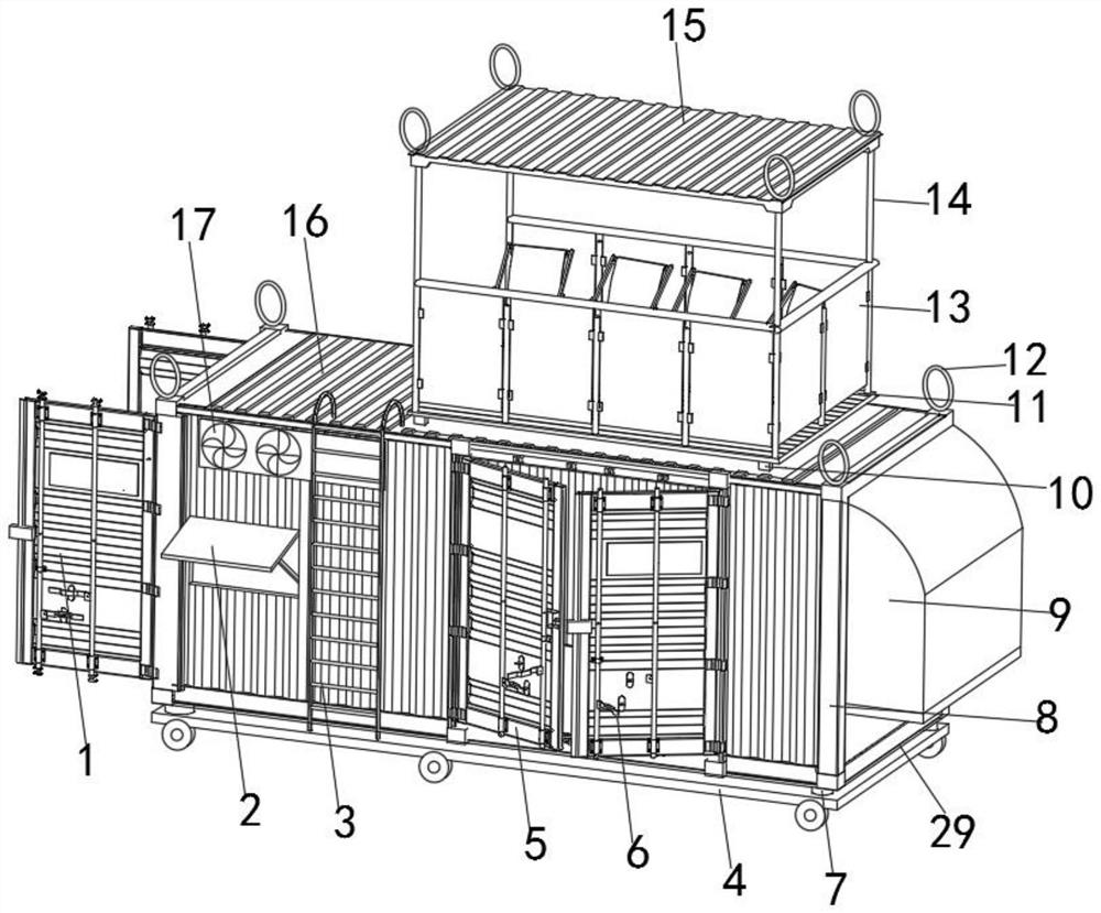 A multi-layer spliced ​​box-type house and its assembly method