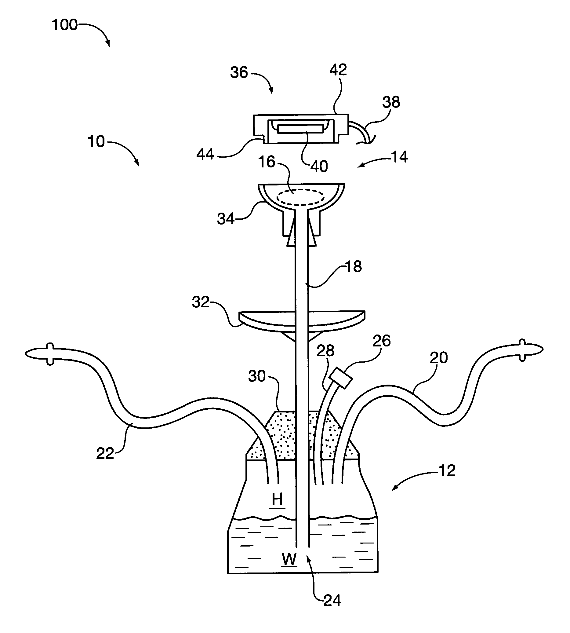 Electric heater for hookah