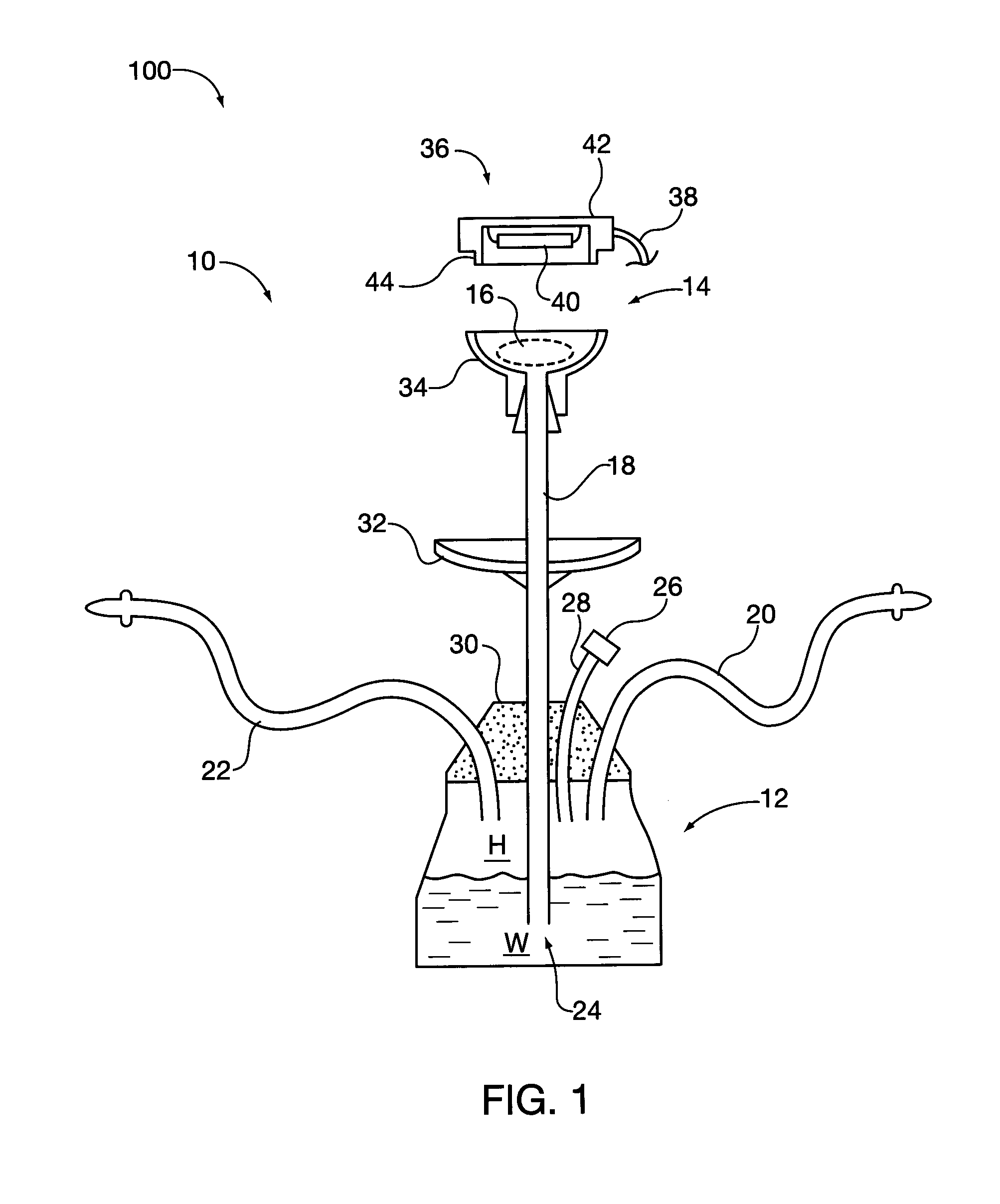 Electric heater for hookah