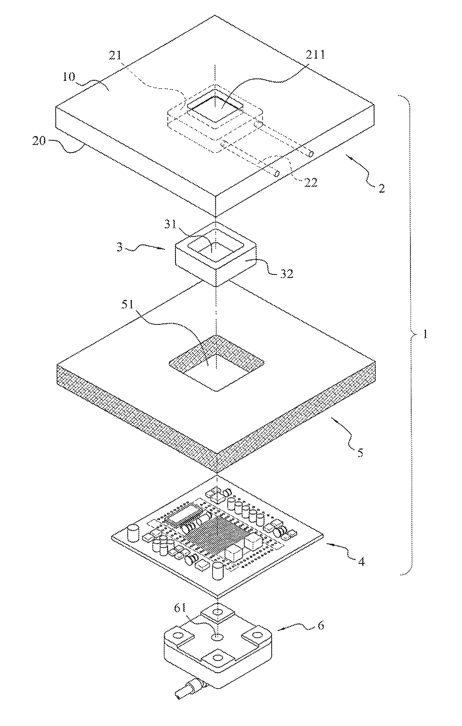 Temperature control module for a socket