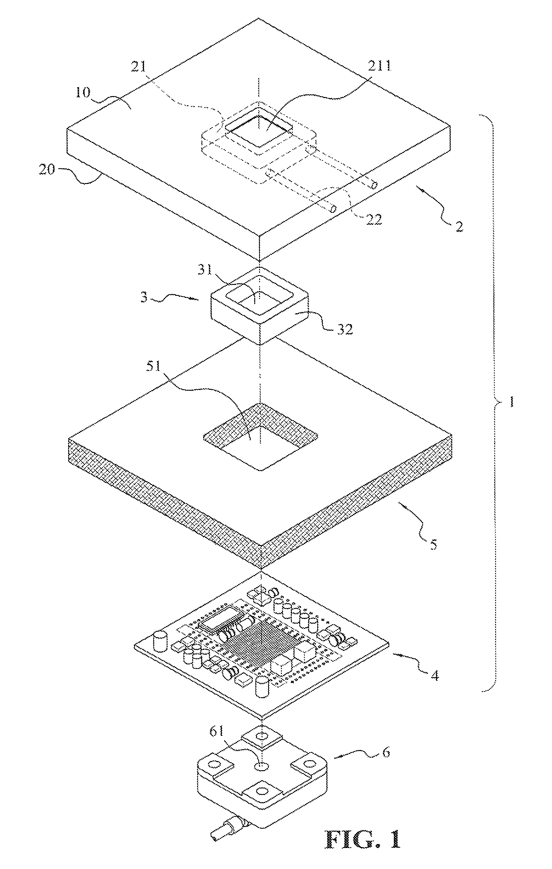 Temperature control module for a socket