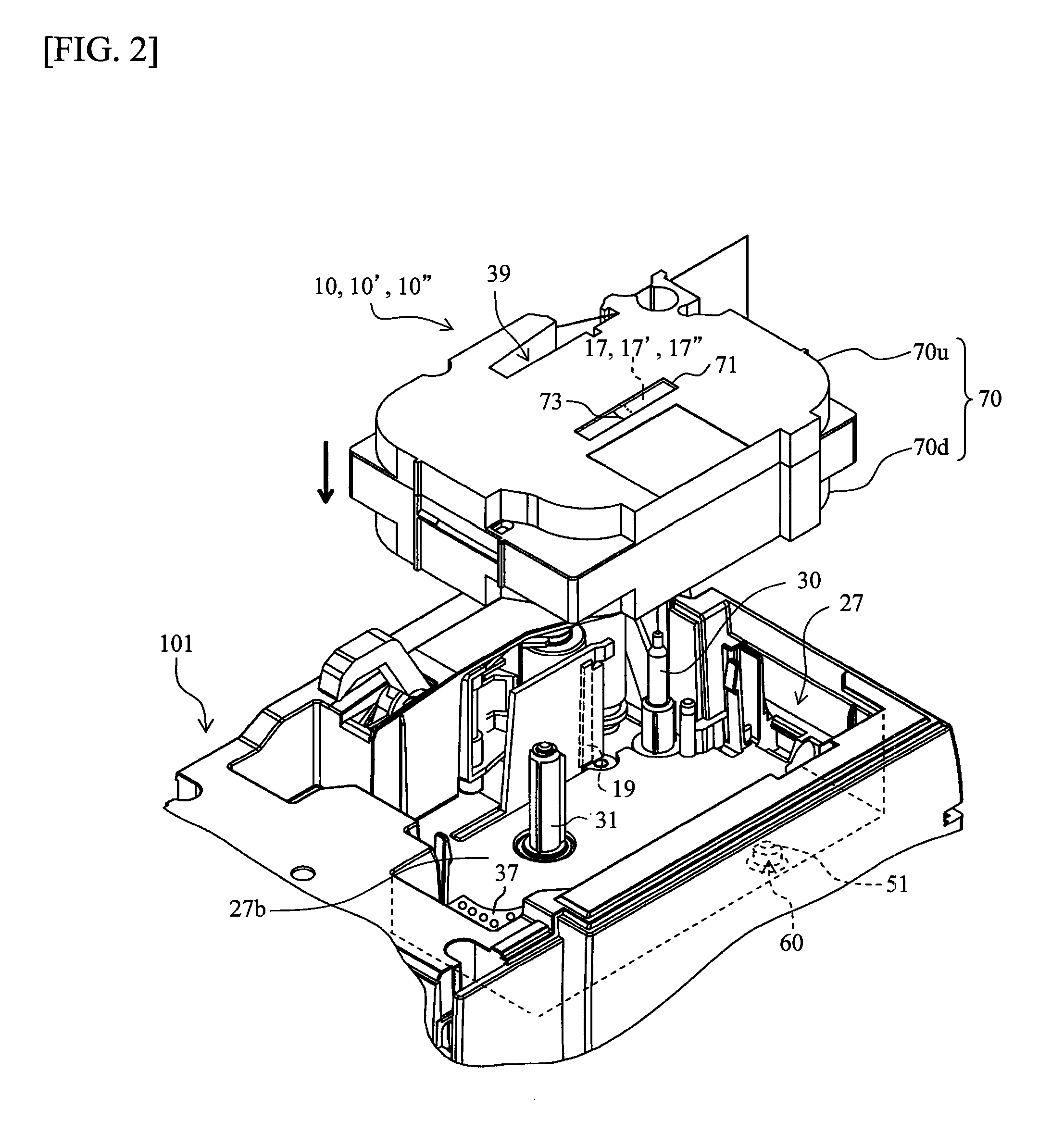 Label producing apparatus and tape cartridge