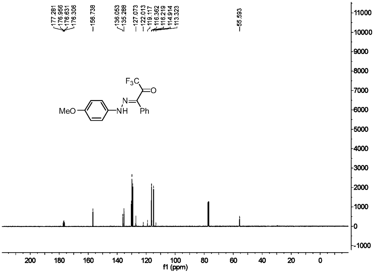 Trifluoroacetyl substituted hydrazone derivative and synthesis method thereof