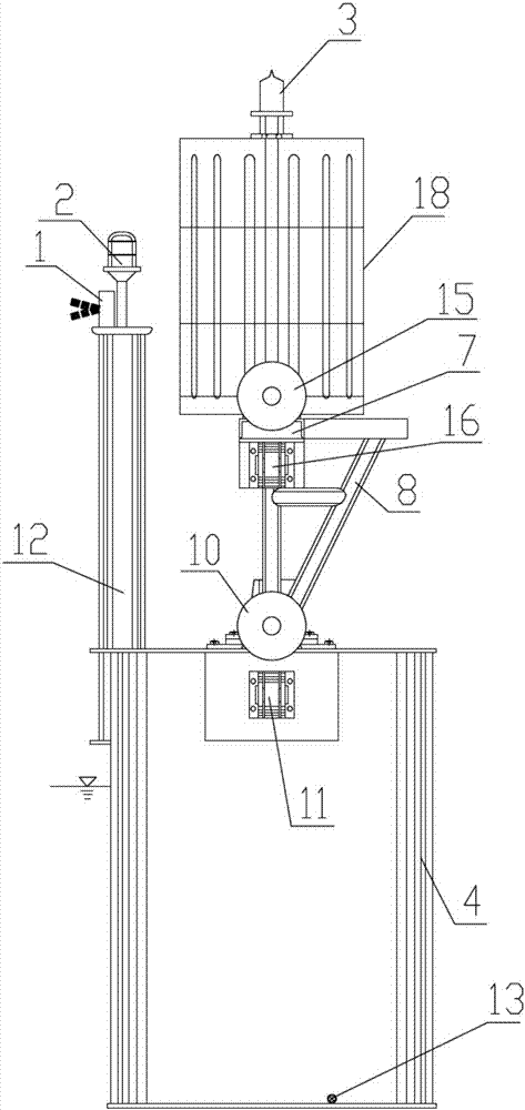 Bridge anti-collision early warning system and method