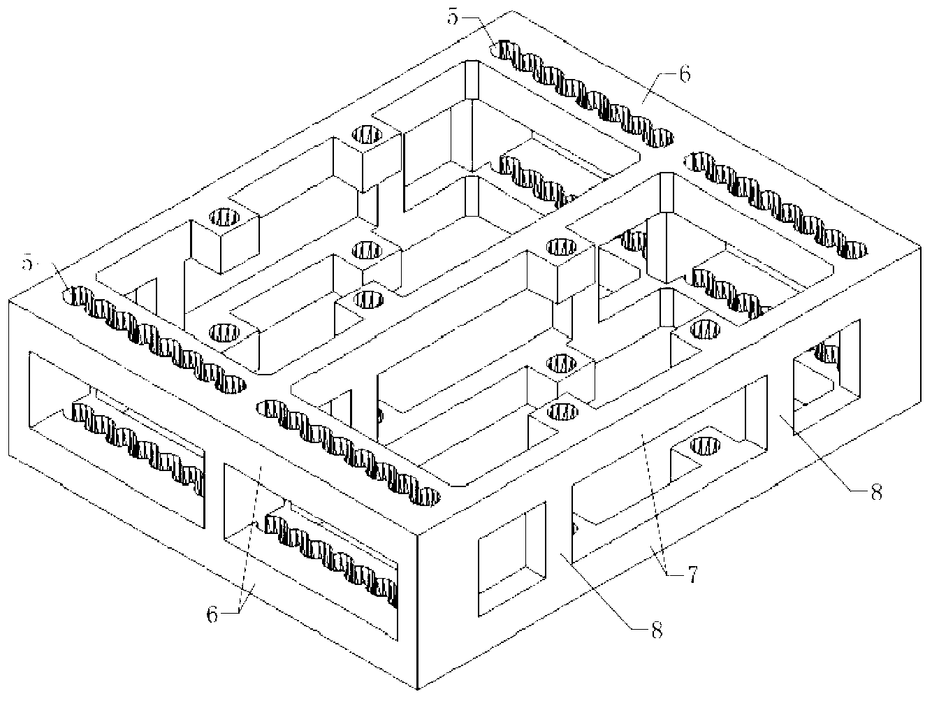 Frame wall pile type wharf