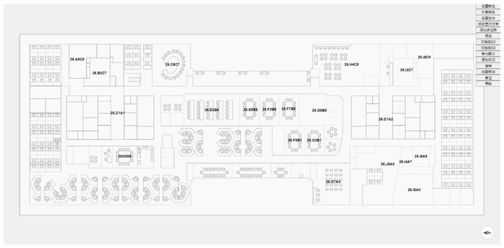 Webpage drawing method, drawing system and equipment for visualized indoor map