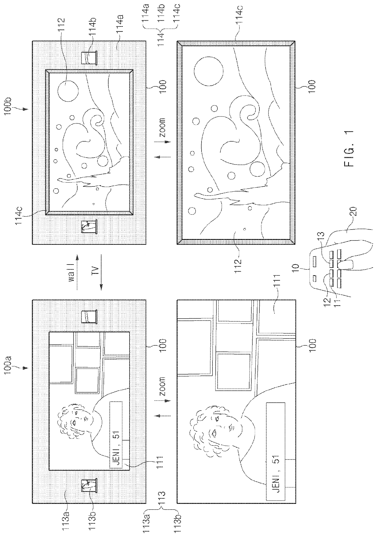 Display device for displaying various types of contents