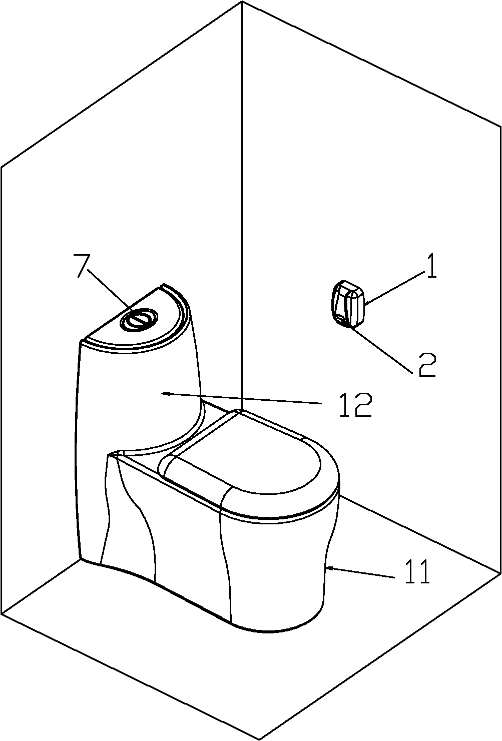 Water-saving type intelligent flushing tank system