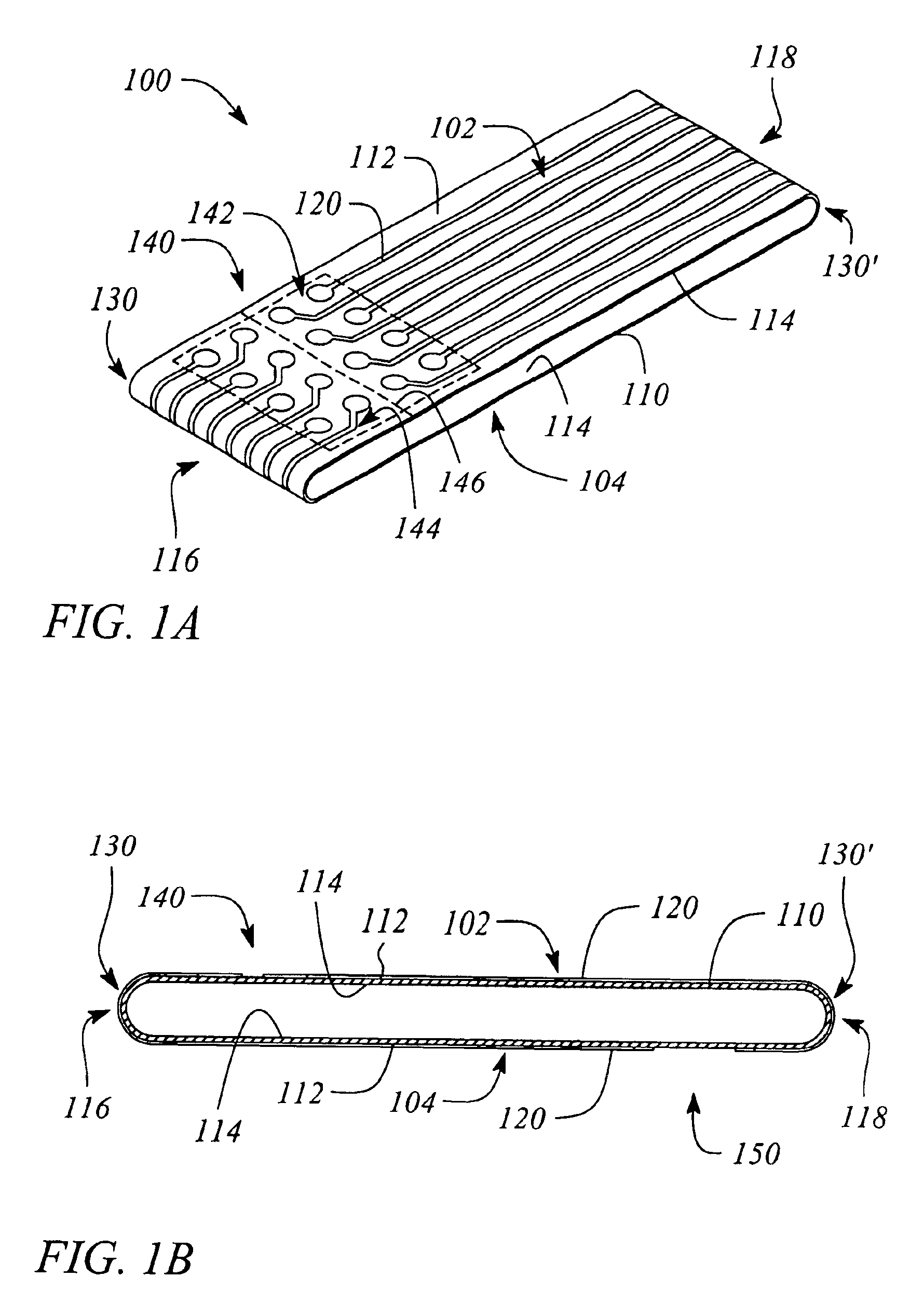 Folded flex circuit interconnect having a grid array interface