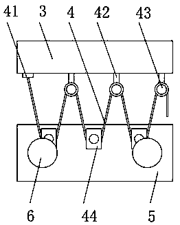 Cloth dyeing and air-drying device having good stability and used for textile processing