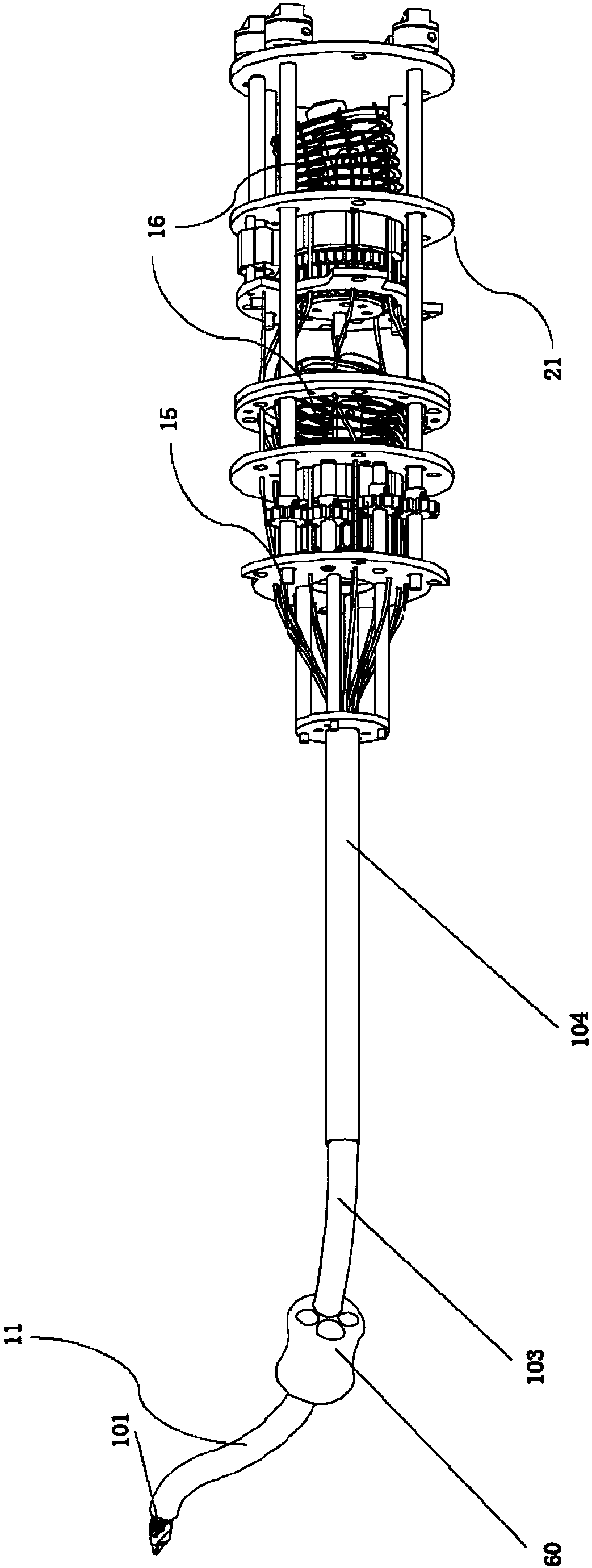 A flexible surgical tool system using structural bone