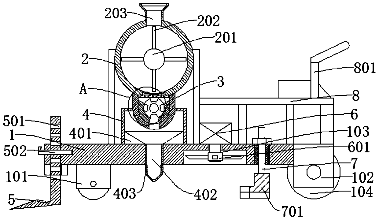 Road crack pouring machine