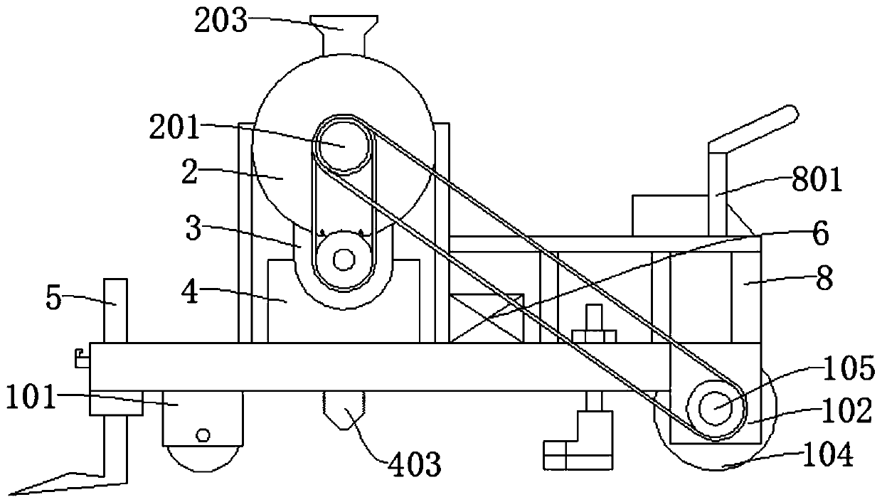 Road crack pouring machine