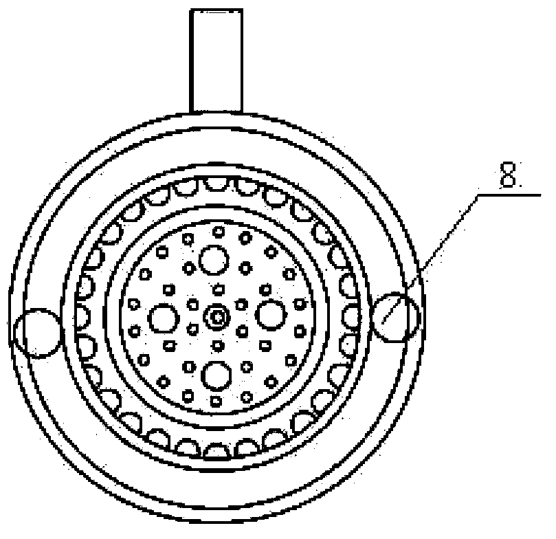 Temperature regulating type medicine gas ventilating and combining moxibustion device