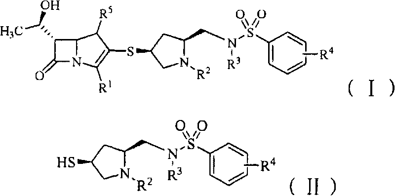 Benzenesulfonamido methylene substituted mercapto pyrrolidine carbapenem derivatives