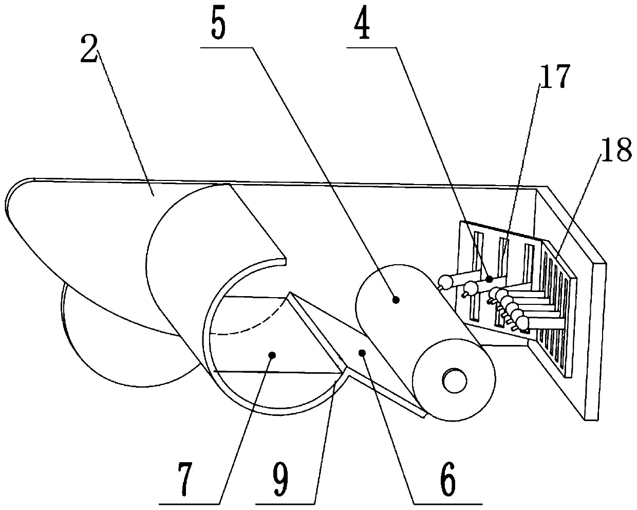 Automatic roadbed cleaning mechanism and on-board roadbed cleaning device