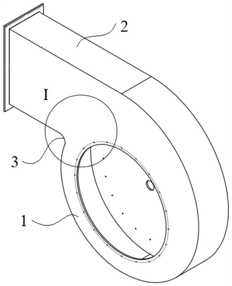 Noise reduction volute tongue structure and centrifugal fan