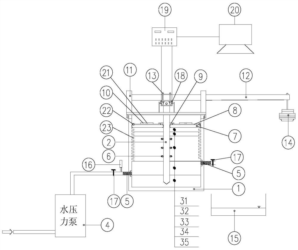 Test device for stabilizing pressure under the condition of single pile vertical static load test