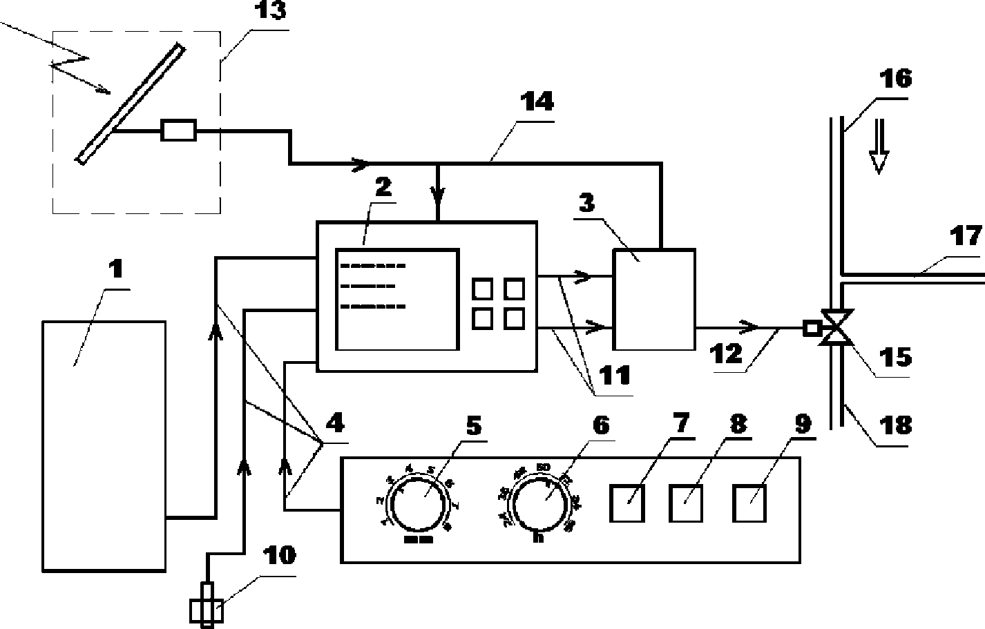 Early rainwater automatic flow abandoning apparatus controlled by rainfall