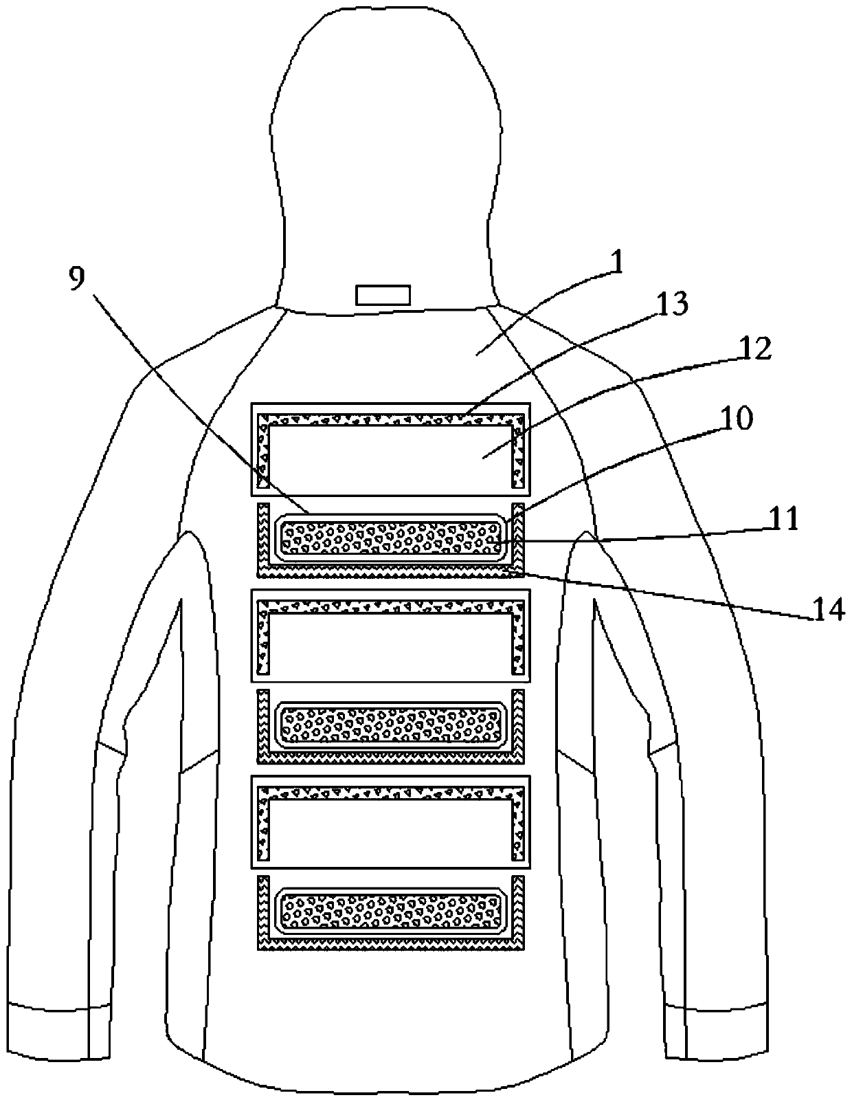 Man jacket with better air permeability