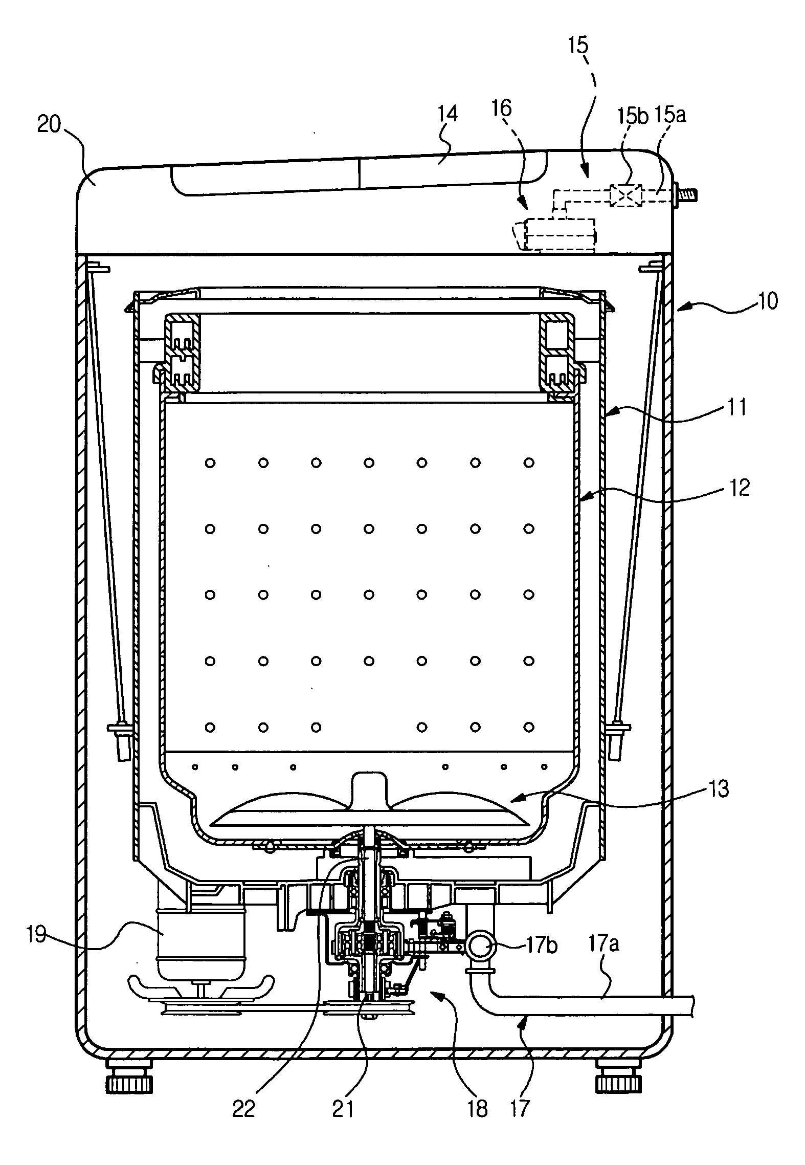 Washing machine performing shower rinsing and method of controlling the same