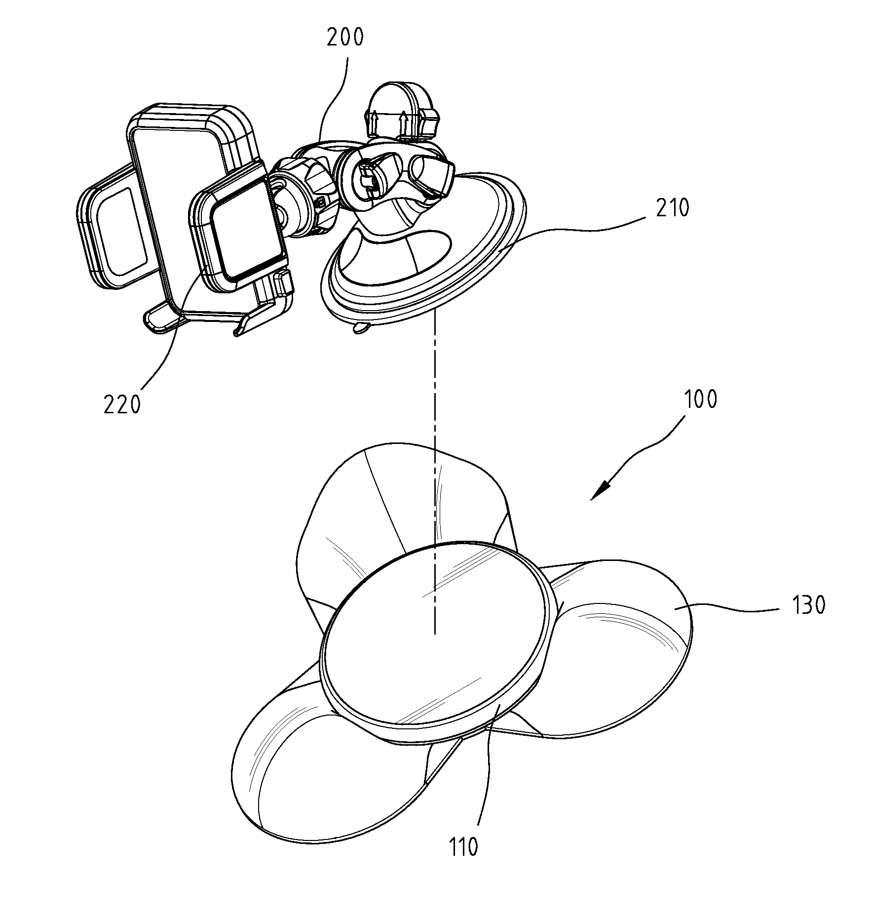 Base apparatus for device holder