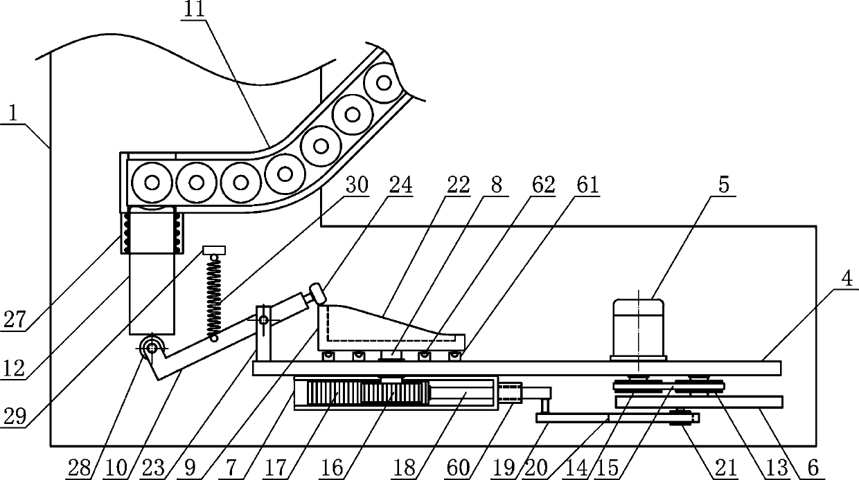 Chemical fiber bobbin continuous transferring and feeding device for chemical fiber processing