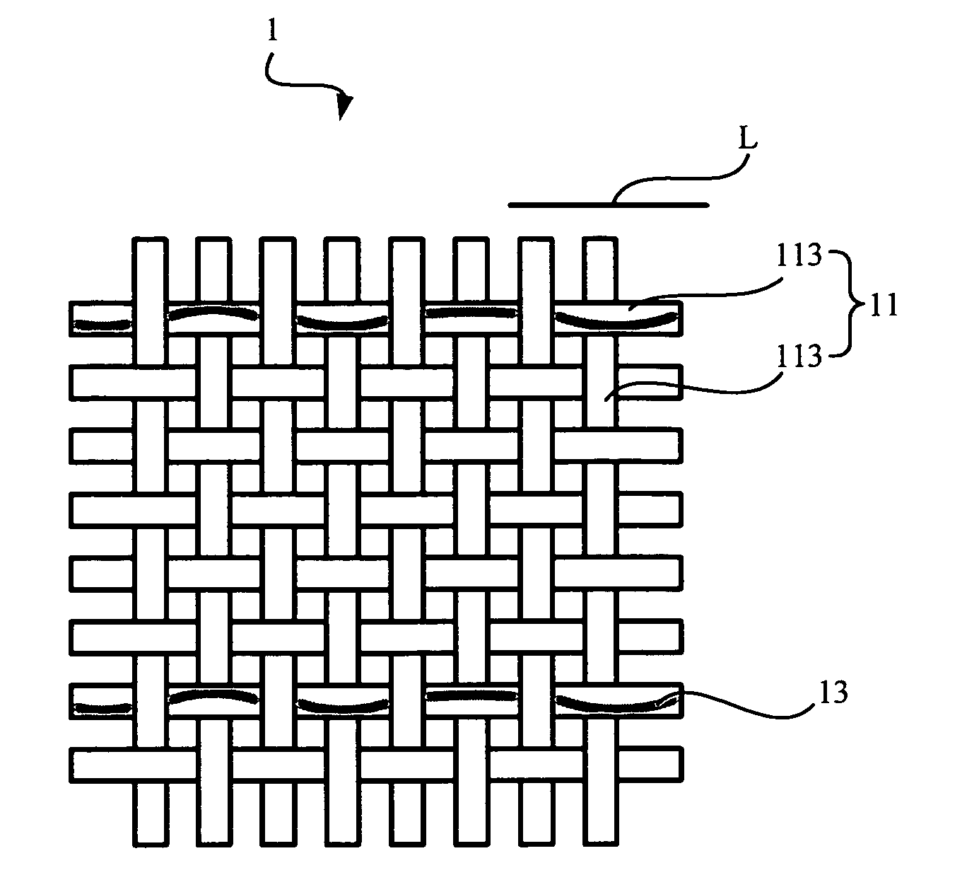 Fabric-based strain gauge