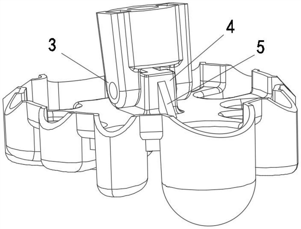 Bionic floating massage head structure