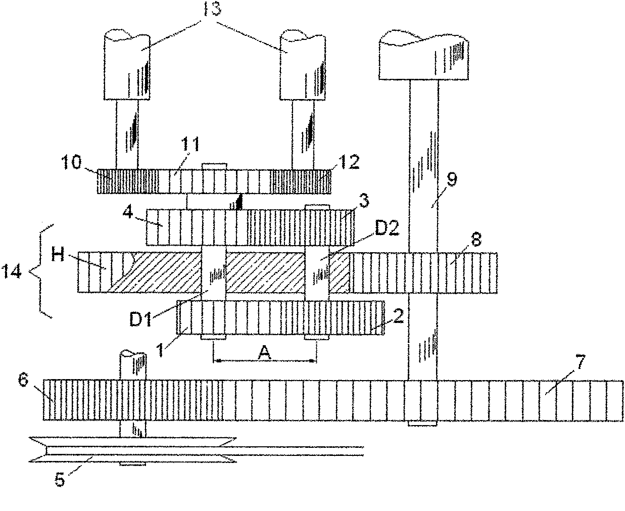 Transmission mechanism of combing machine detaching roller