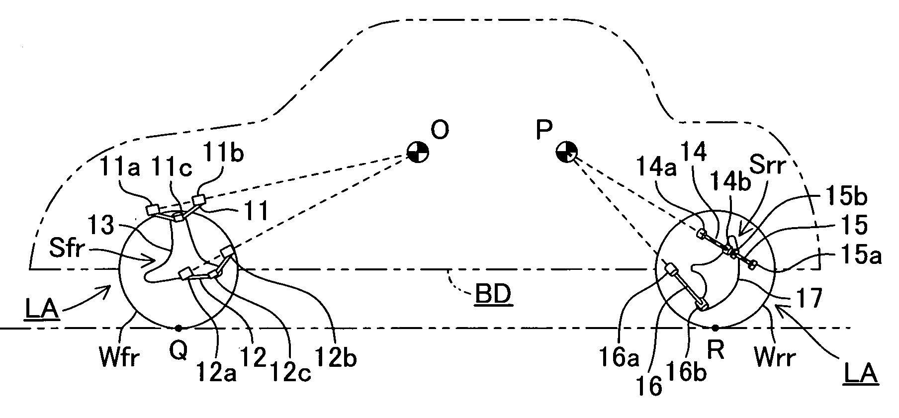 Braking and drive force control apparatus for a vehicle