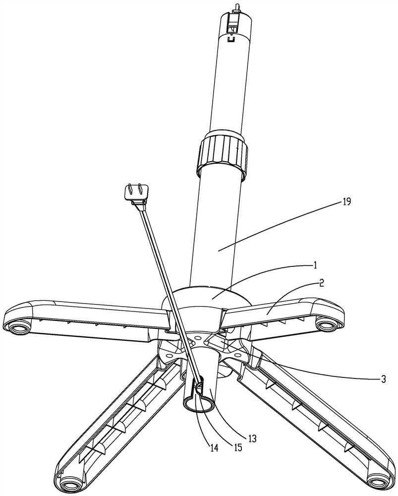 Fan supporting foot frame