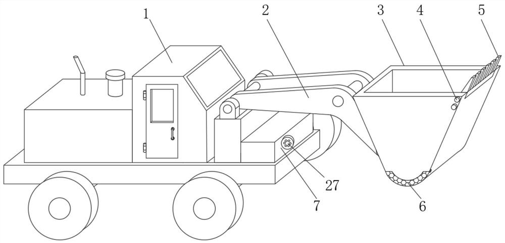 Multipurpose mechanical shovel loader for architectural engineering