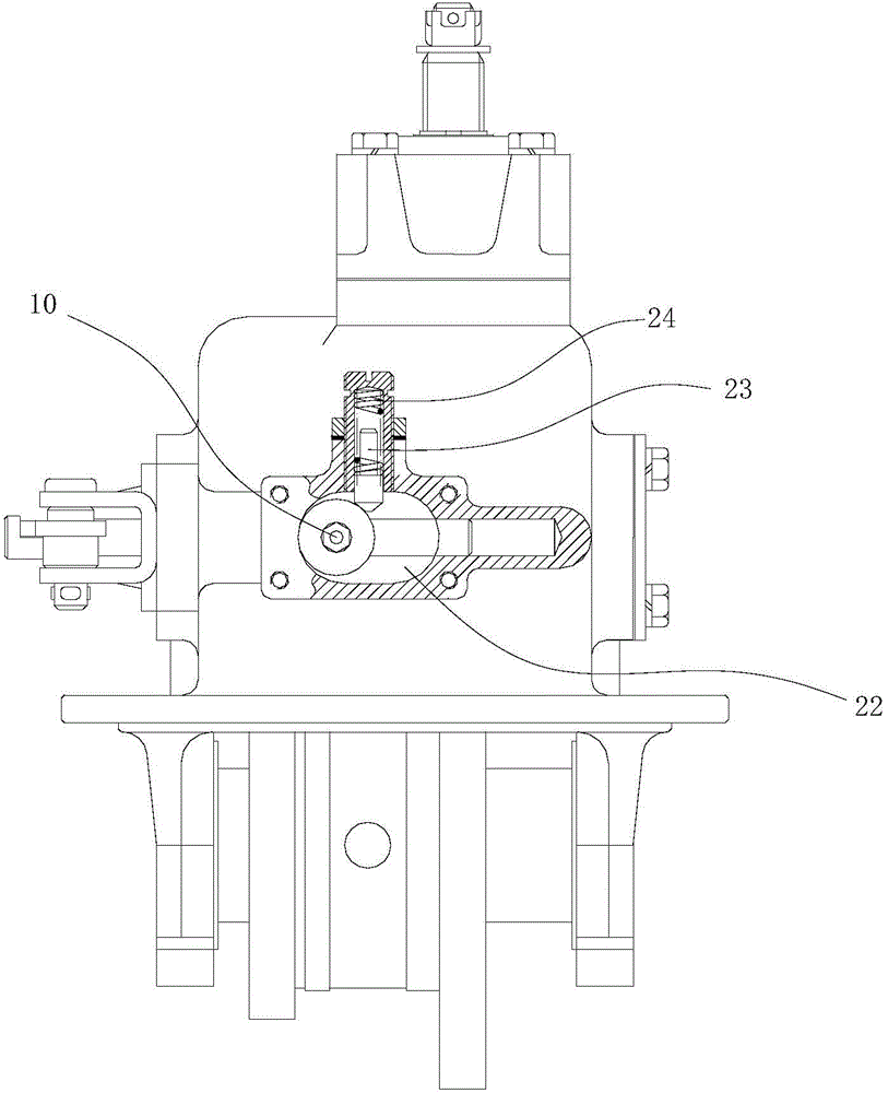 Fork-limited two-stage speed change main reducer assembly