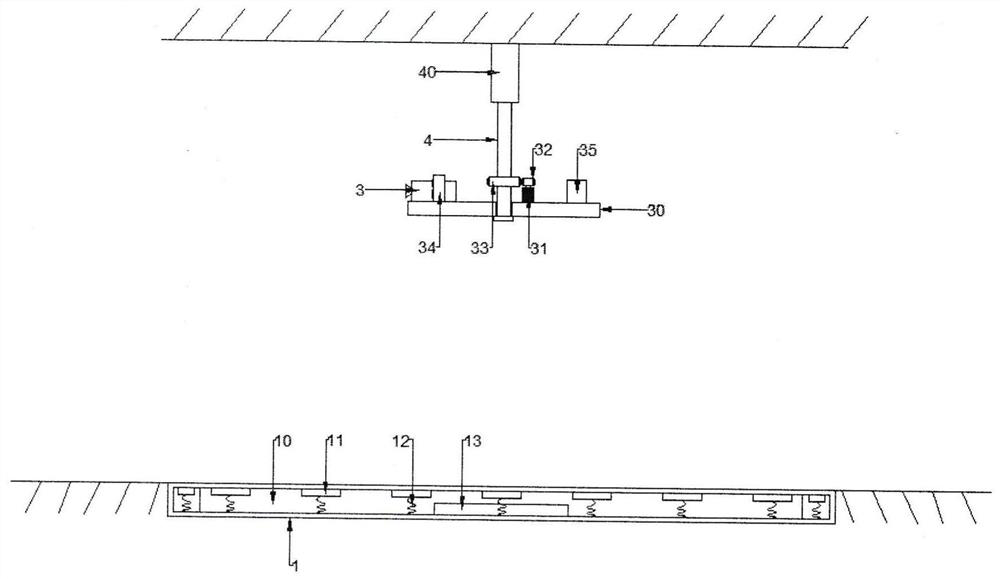 Follow-up projection type advertising device