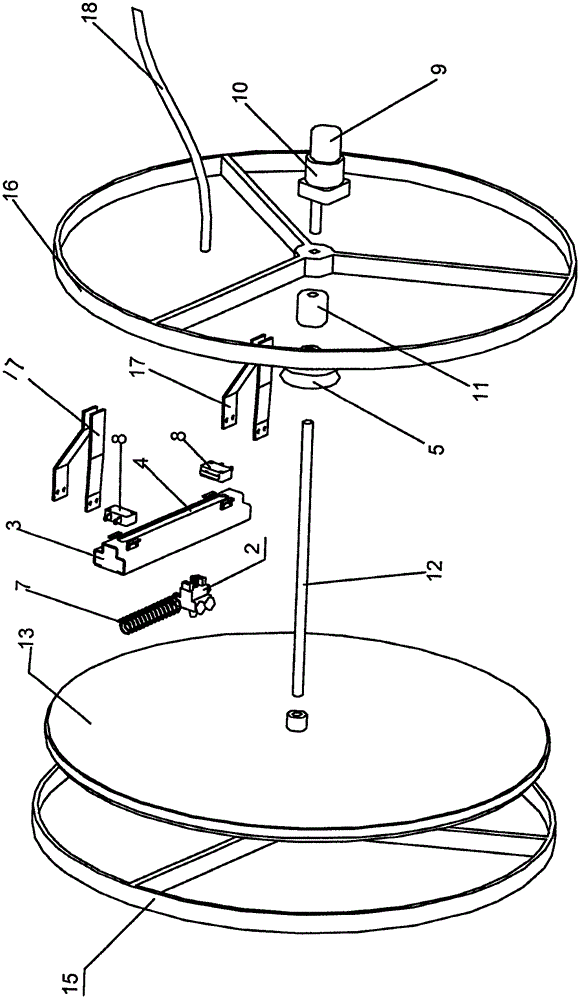 Two-dimensional automatic dust collection device based on spiral track