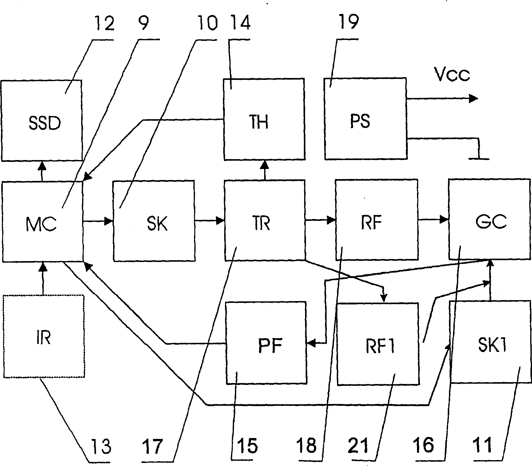 Portable watch with radiation monitor, method for changing low voltage into high voltage and transformer