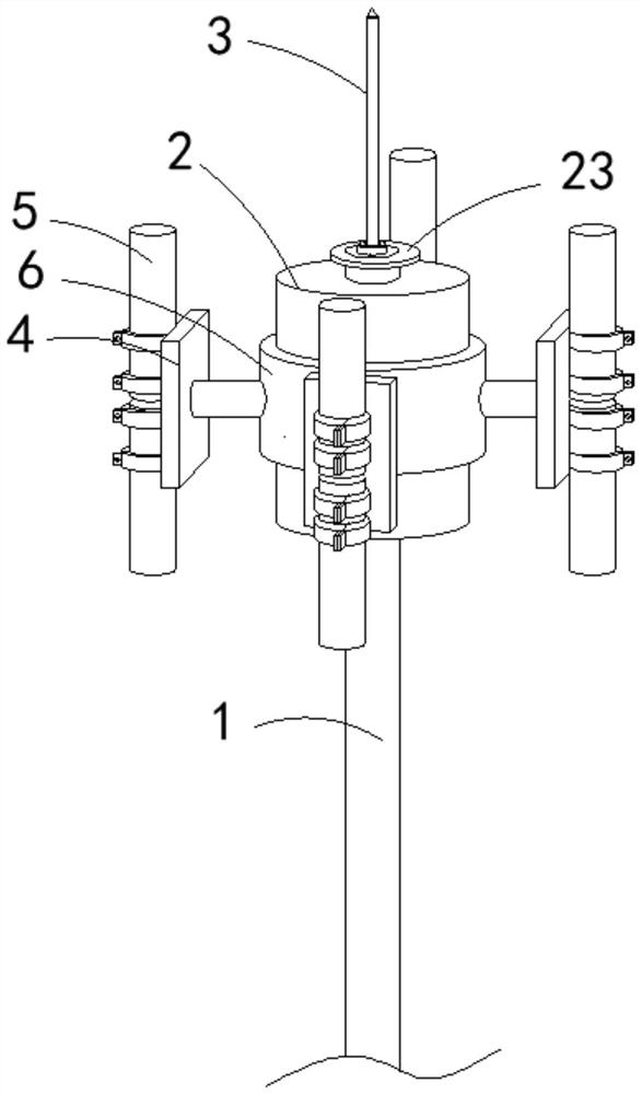 Lightning protection communication tower with higher safety