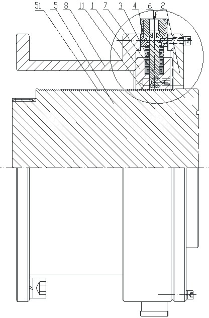 A follow-up self-locking hydraulic reset mechanism for a follow-up self-locking booster hydraulic cylinder