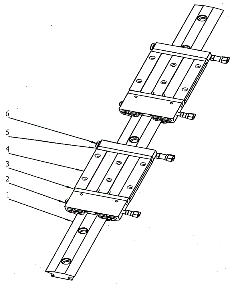 Slider type hydrostatic guideway series with the same installation dimensions as the linear roller guideway