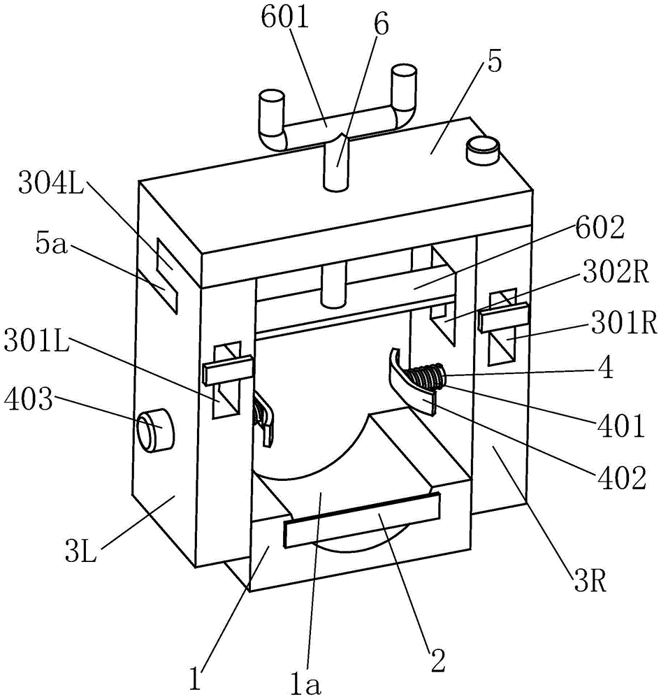 Drilling jig for pump body of clutch master cylinder