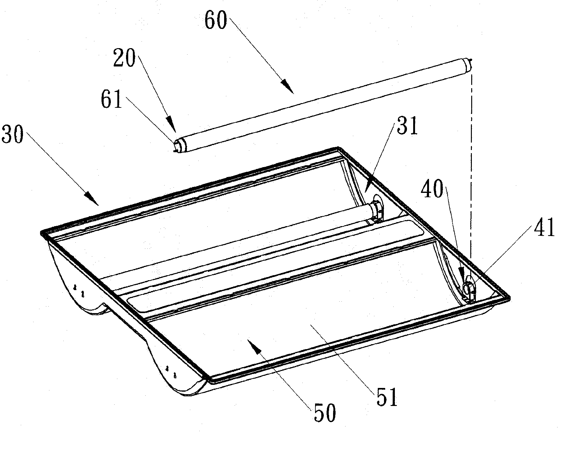 Light fixture with an efficiency-optimized optical reflection structure